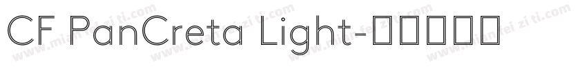 CF PanCreta Light字体转换